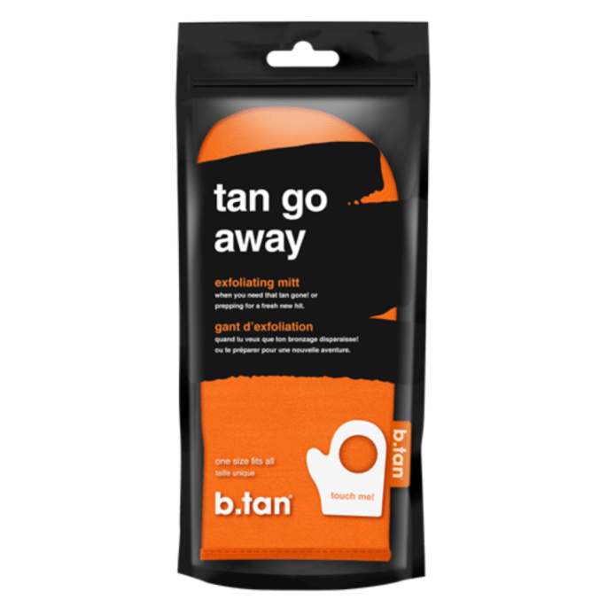 b.tan Tan go away exfoliationg handske (orange)